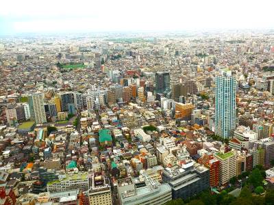 南展望室から多摩地域方向を望む