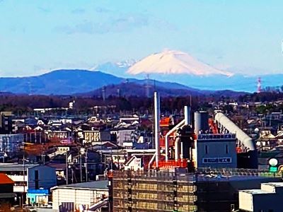 雪を頂く浅間山